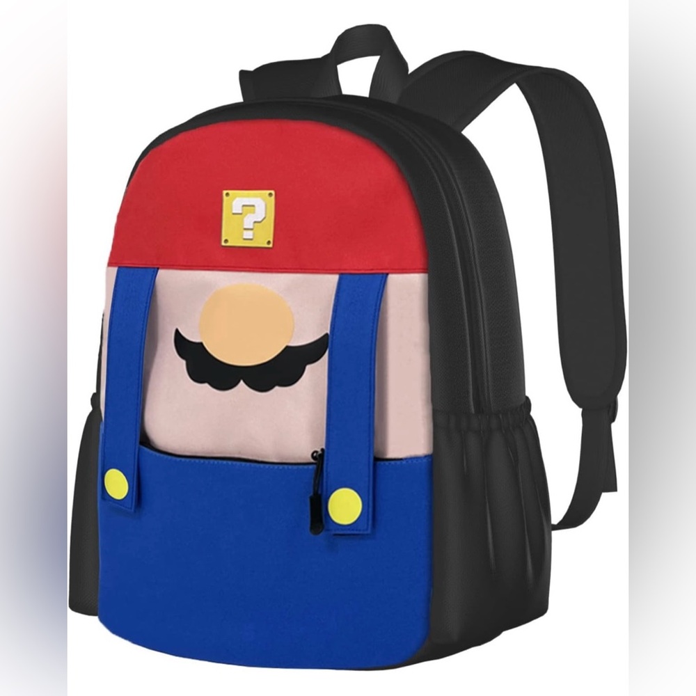 New in Package Super Mario Bros Backpack with Adjustable Padded Straps - 17”